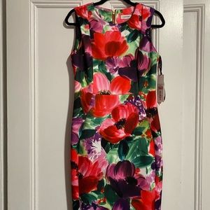Calvin Klein A line floral dress